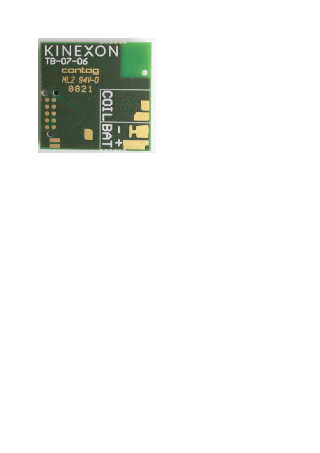 Trionda PCB label KINEXON TB-07-06 contag